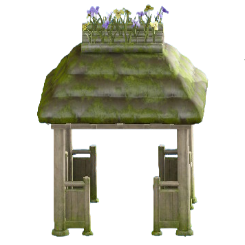 ACNH - The Mossy version of Azumaya Gazebo