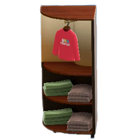 The Dark Wood version of Corner Clothing Rack