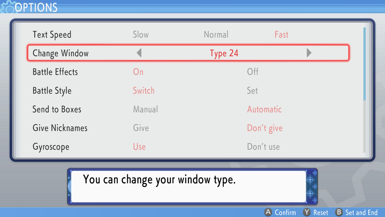 Pokemon BDSP Change Window