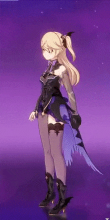 Genshin - Rotating Dunkelnacht Sakrament Outfit Showcase