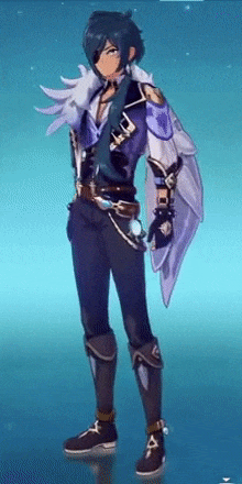 Genshin - Rotating Icy Featherflight Outfit Showcase