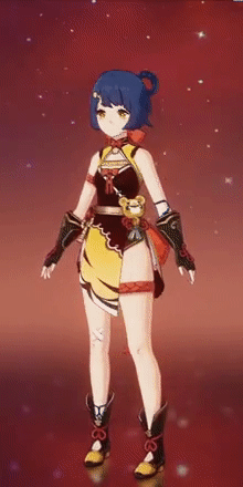 Genshin - Rotating Red Pepper and Turmeric Outfit Showcase