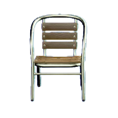 The Dark wood version of Metal-and-Wood Chair