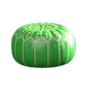 The Green version of Moroccan Footrest