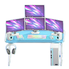 The Light Blue version of Gaming Desk