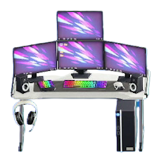 The White version of Gaming Desk