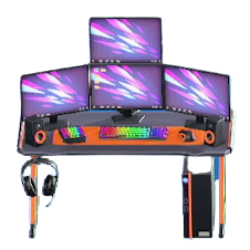 The Black and Orange version of Gaming Desk