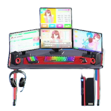The Sim game version of Gaming Desk