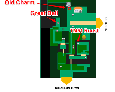 Pokemon BDSP Route 210 South Map