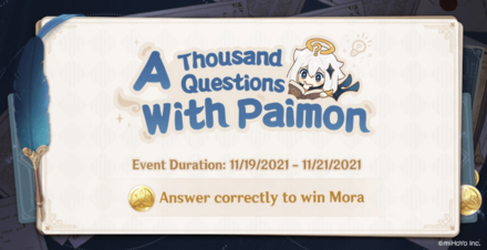 Genshin - A Thousand Questions with Paimon November 2021