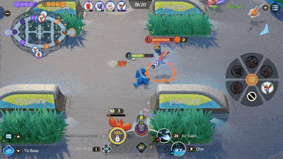 Pokemon UNITE - Cramorant Using Air Slash on Talonflame