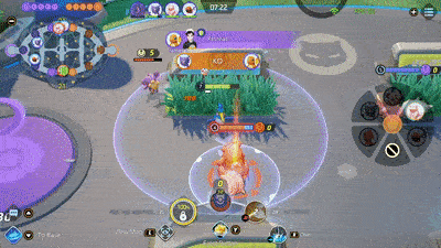 Pokemon UNITE - Cramorant Using Dive on Slowbro