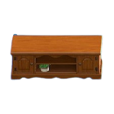 ACNH - The Dark Brown version of Ranch Lowboard