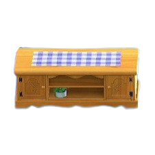 The Blue Gingham version of Ranch Lowboard