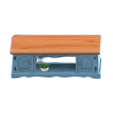 ACNH - The Blue version of Ranch Lowboard