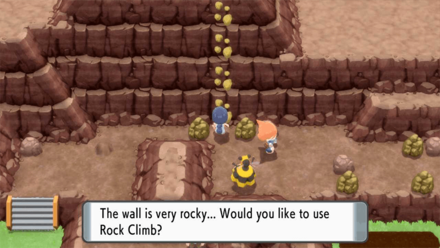 Pokemon BDSP - Press A to Use Rock Climb