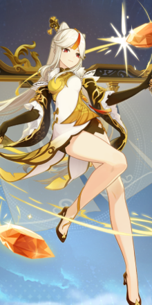 Genshin - Gold Leaf and Pearly Jade Outfit Showcase