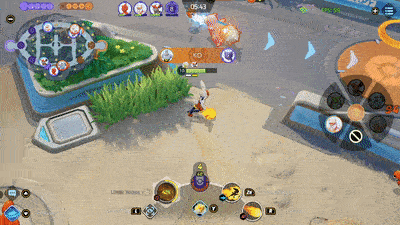 Pokemon UNITE - Cinderace Defeating Slowbro Using Pyro Ball