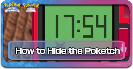 Pokemon BDSP - How to Hide the Poketch