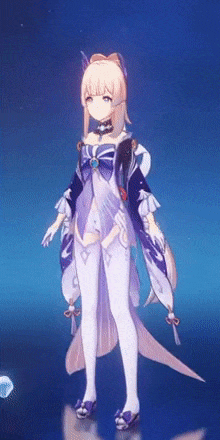 Genshin - Rotating Sparkling Coralbone Outfit Showcase