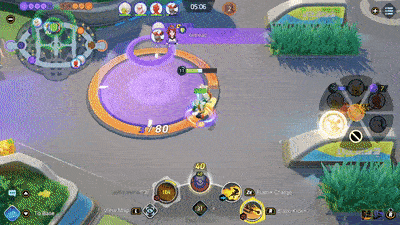 Pokemon UNITE - Cinderace Using Flame Charge on Talonflame