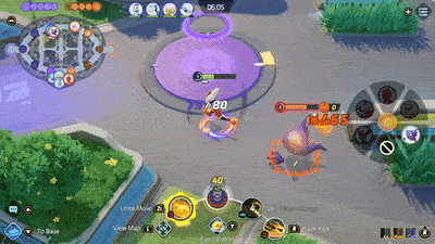 Pokemon UNITE - Cinderace Using Blaze Kick on Gengar