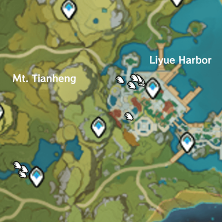 Genshin - Lotus Head Locations - Liyue Harbor