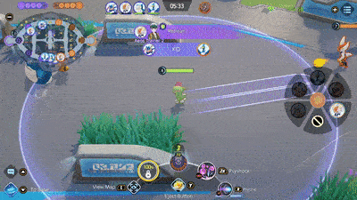 Pokemon UNITE - Gardevior Using Psyshock on Cinderace