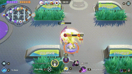 Pokemon UNITE - Gengar Using Sludge Bomb to Escape