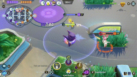 Pokemon UNITE - Gengar Using Lick to Bring Sylveon Close