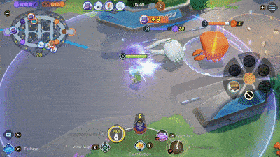 Pokemon UNITE - Gardevoir Using Moonblast on Crustle