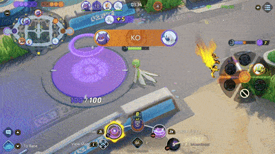 Pokemon UNITE - Gardevoir Using Future Sight on Zeraora