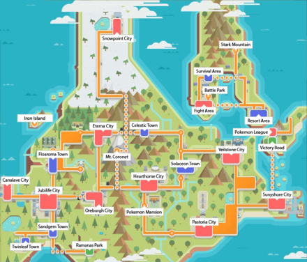 BDSP - Sinnoh Map English Names