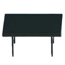 ACNH - The Black (Tabletop) version of Cool Dining Table