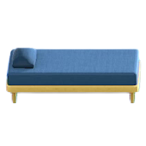 The Blue (Pillow) version of Simple Bed