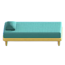 The Light Blue (Pillow) version of Simple Bed