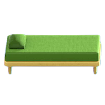 The Green (Pillow) version of Simple Bed