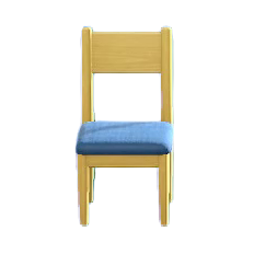 The Blue (Cushion) version of Simple Chair
