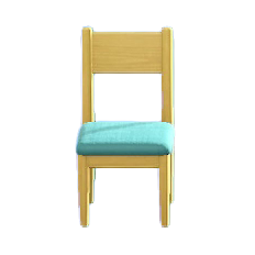 The Light Blue (Cushion) version of Simple Chair