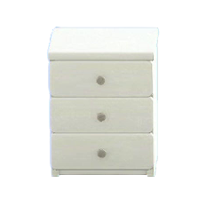 The White version of Simple Small Dresser