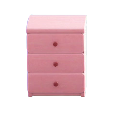 The Pink version of Simple Small Dresser