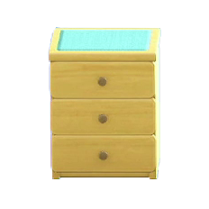 The Light Blue (Cloth) version of Simple Small Dresser