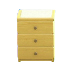 The White (Cloth) version of Simple Small Dresser