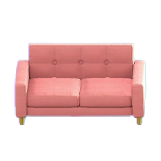 The Pink (Fabric) version of Simple Sofa
