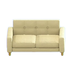 The White (Fabric) version of Simple Sofa
