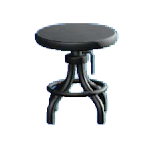 The Black version of Vintage Stool