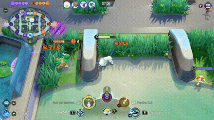 Pokemon UNITE - Absol Attacking Decidueye with Night Slash