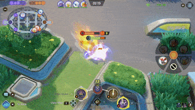 Pokemon UNITE - Sylveon Using Hyper Voice on Talonflame