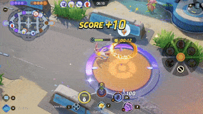 Pokemon UNITE - Sylveon Using Hyper Voice on Slowbro