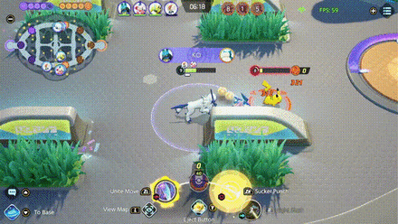 Pokemon UNITE - Absol Chasing Pikachu with Sucker Punch